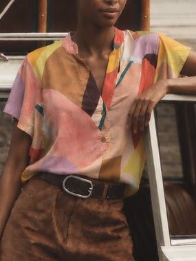 Aldo Martins Capjuluca butterfly sleeve viscose blouse